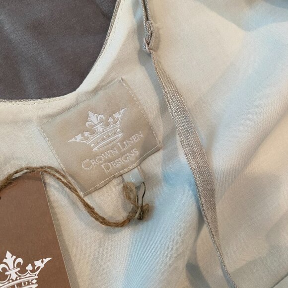 NWT Crown Linen  Spaghetti Strap Midii linen dress size Large - Picture 2 of 5